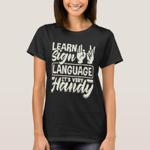 Camiseta Alphabet Teacher American Sing Language É Muito H