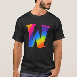 Camiseta Alphabet Tie Dye Center - Letra W