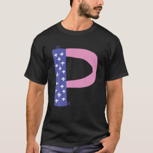 Camiseta Alphabet Whimsical - P Tipografia - Caractere P