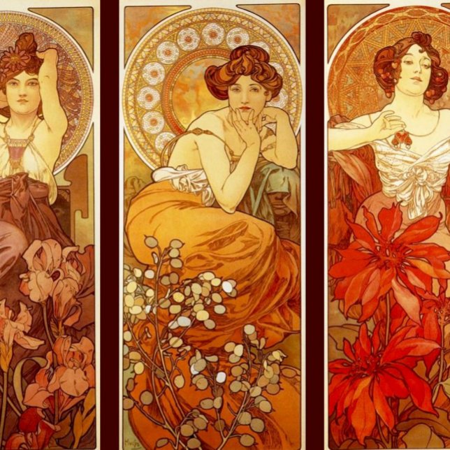 Camiseta Alphonse Mucha (Criador carregado)