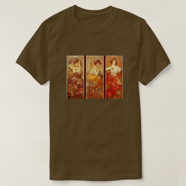 Camiseta Alphonse Mucha (Frente do Design)