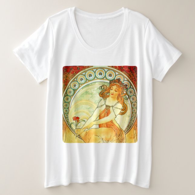 Camiseta Alphonse Mucha (Frente do Design)
