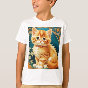 Camiseta Alphonse Mucha Art Nouveau Cat