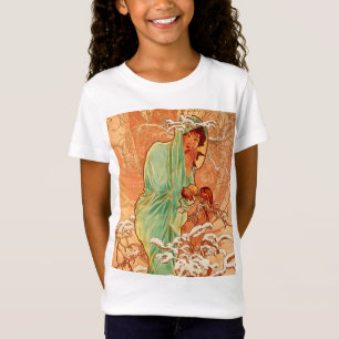 Camiseta Alphonse Mucha Art Nouveau Winter