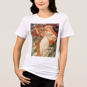 Camiseta Alphonse Mucha, As Estações (1896) Primavera