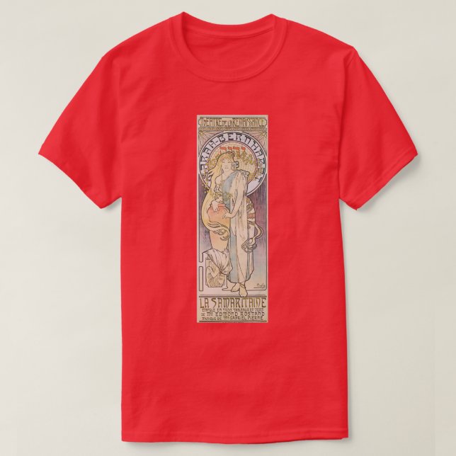 Camiseta Alphonse Mucha La Samaritaine (Frente do Design)