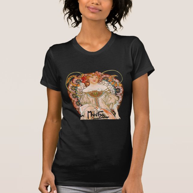 Camiseta Alphonse Mucha - primavera (Frente)