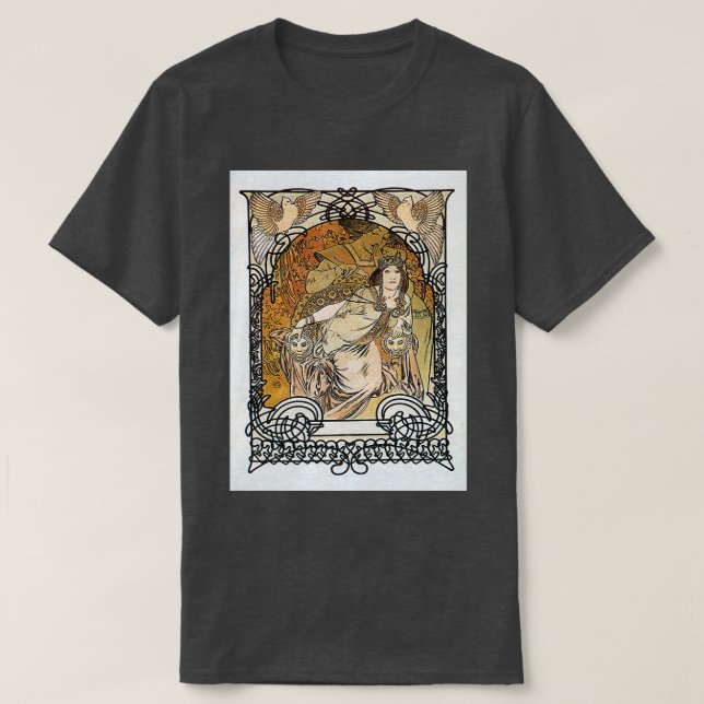 Camiseta Alphonse Mucha Princesse de Tripoli (Frente do Design)