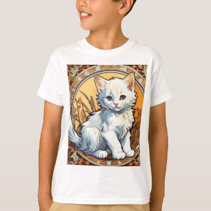 Camiseta Alphonse Mucha Style Cat