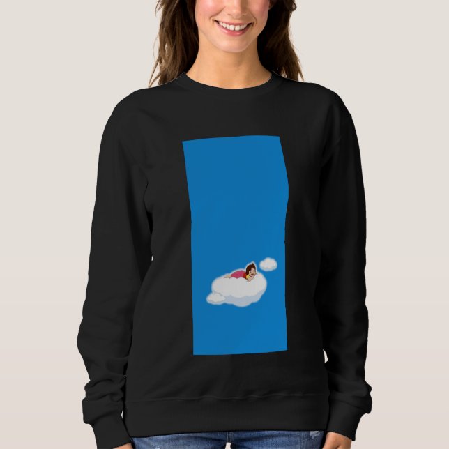 Camiseta Alpine Girl Clouds Her Family Japanese 80s Retro A (Frente)