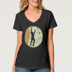Camiseta Alpinismo de Ação de Muro Subindo em Escalas de Ro