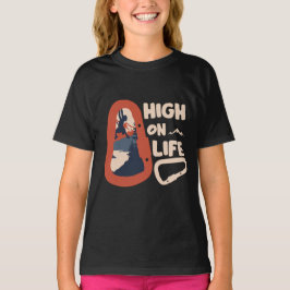 Camiseta Alpinismo Montando Alto Sobre A Vida