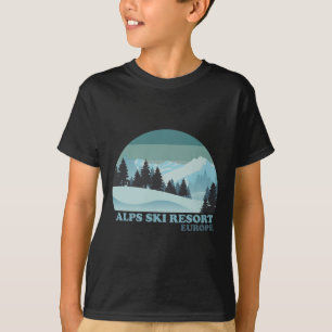 Camiseta Alps Europe Nature Ski Resort Skiboard