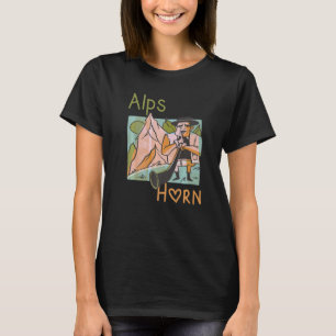 Camiseta Alps Horn Swiss Music Instruments Alps Suiça