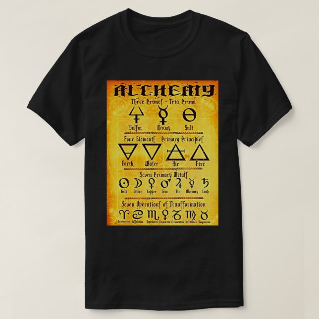Camiseta Alquimia Os 4 Elementos do Éter (Frente do Design)