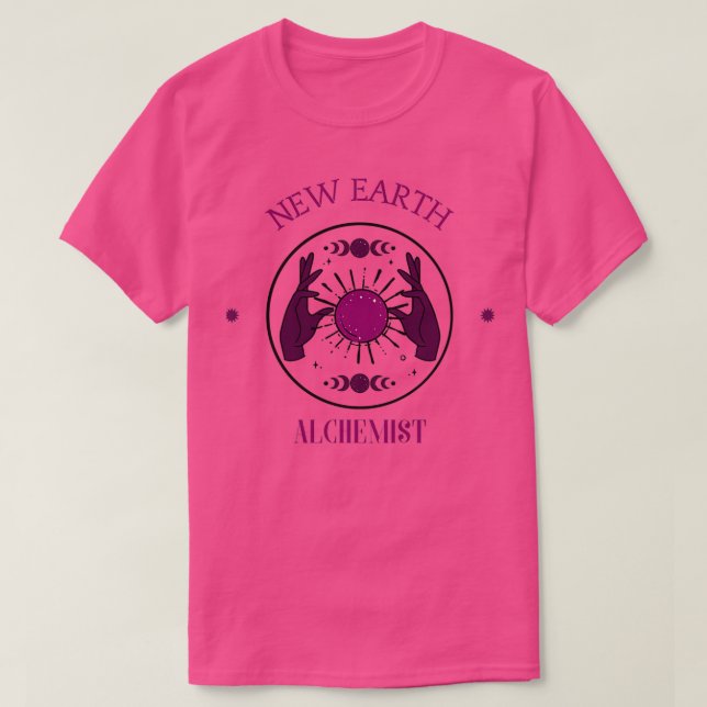 Camiseta Alquimista da Terra Nova 1 roxo (Frente do Design)