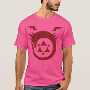 Camiseta Alquimista Fullmetal - Ouroboros (Vermelho - Fundo