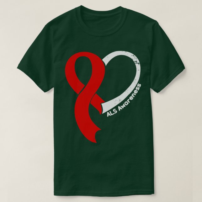 Camiseta ALS Ama Briso do Coração Feliz Valente (Frente do Design)