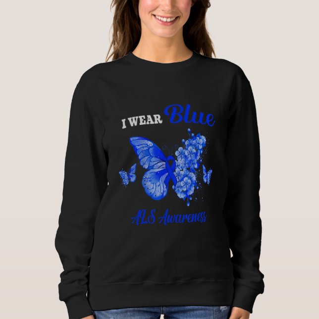 Camiseta Als Consciência Eu Visto Borboleta Azul (Frente)