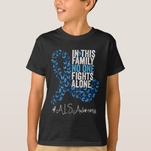 Camiseta Als Consciência Mês Borboletas Azuis