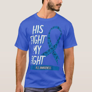 Camiseta ALS Fita de Consciência MND Lou Gehrig Azul