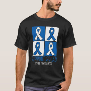 Camiseta ALS Suporta Esquadrão Amitrófico Esclerose Lateral