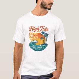 Camiseta Alta inclinação e boas vibrações - Surf de vinheta
