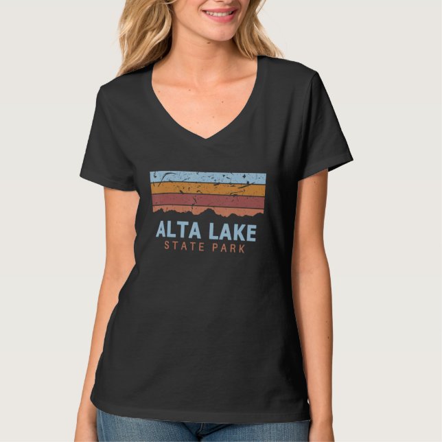 Camiseta Alta Lake State Park Washington Retro Cool (Frente)