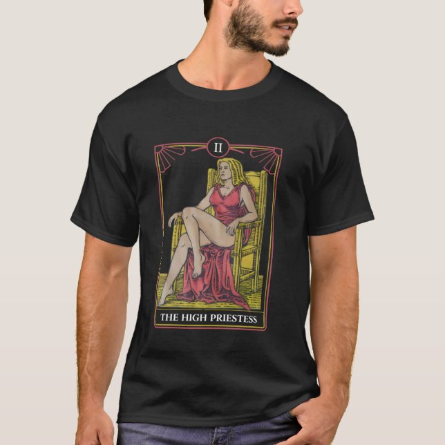 Camiseta Alta Sacerdotisa Taro Mística Gótica Espiritual (Frente)
