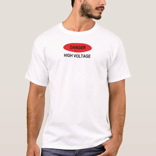 Camiseta Alta tensão do perigo (Frente)