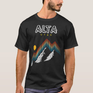Camiseta Alta Utah USA Ski Resort 1980s Coleção Retroativa