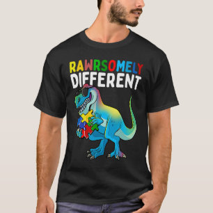 Camiseta Altamente Diferente Dinossauro Autismo Sensibiliza