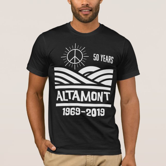 Camiseta Altamont Speedway 1969-2019 50th Anniversary (Frente)