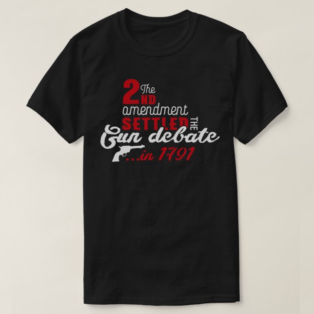 Camiseta Alteração de segundo resolveu o debate sobre armas (Frente do Design)