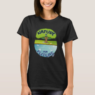 Camiseta Alterações climáticas Futuro Planeta Terra Ideia d