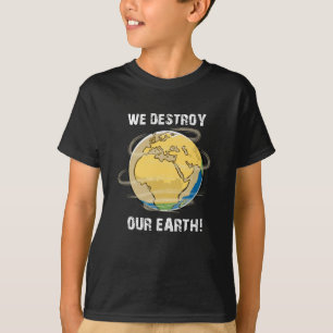 Camiseta Alterações climáticas Futuro Plano de CO2 Terra Id