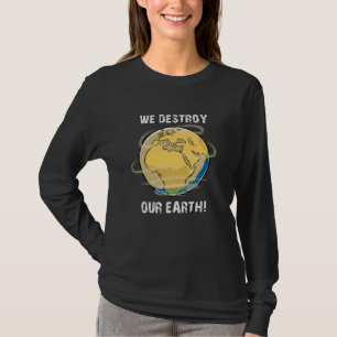 Camiseta Alterações climáticas Futuro Plano de CO2 Terra Id