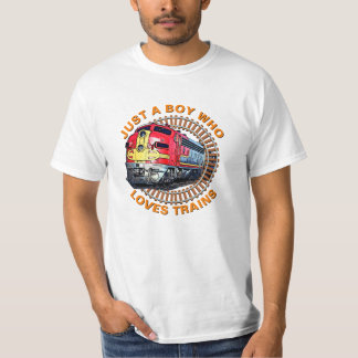Camiseta Alterar Menino De Texto Que Adora Comboios Comboio
