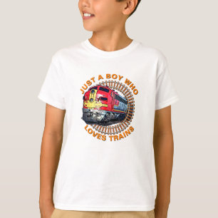 Camiseta Alterar Menino De Texto Que Adora Comboios Comboio
