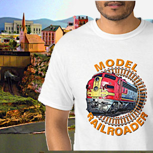 Camiseta Alterar Modelo de Texto do Railroader Red Yellow D
