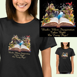 Camiseta Alterar Texto, Livros Onde A Imaginação Faz Voo