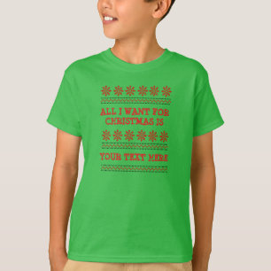Camiseta Alterar TODO TEXTO adicionar nome Funny Christmas