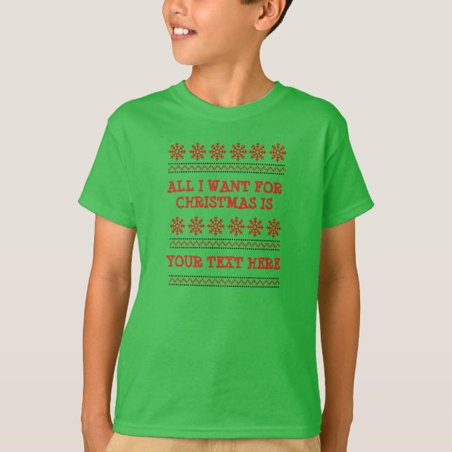 Camiseta Alterar TODO TEXTO adicionar nome Funny Christmas  (Frente)