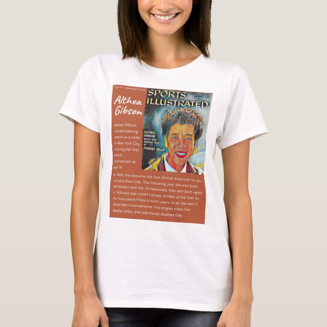 Camiseta Althea Gibson - Números na História Americana (Frente)