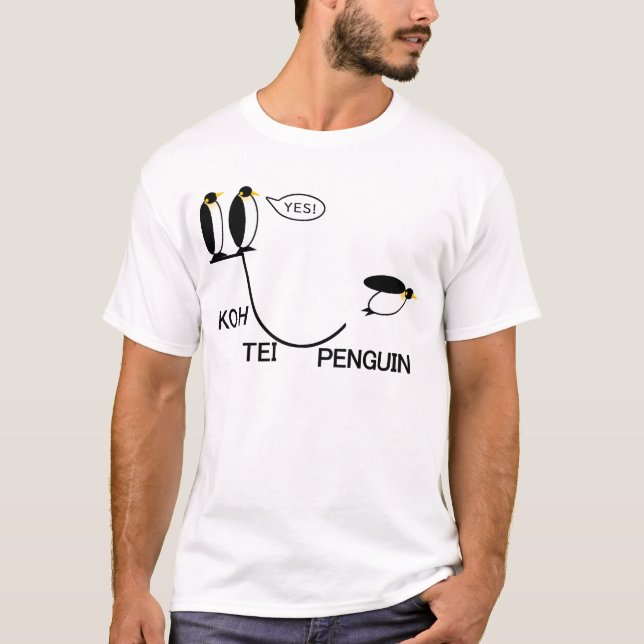 Camiseta Alto e baixo simSem pinguim (Frente)