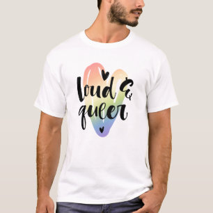 Camiseta Alto e superior Coração de Aquarela
