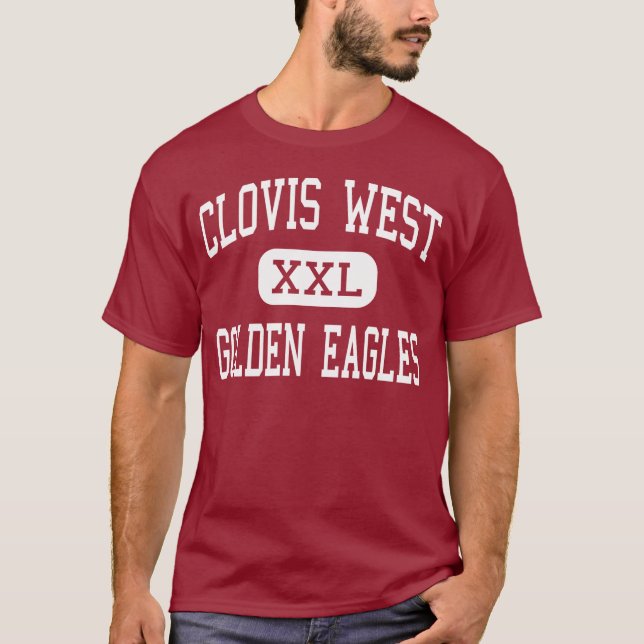 Camiseta Alto ocidental de Clovis - Eagles dourado - - (Frente)
