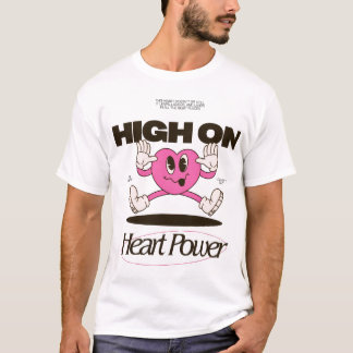 Camiseta Alto Poder do Coração | Coração de Desenho Animado