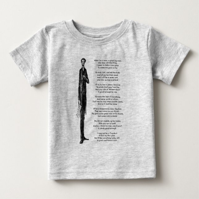 Camiseta Alto Presidente Abraham Lincoln Cute Vintage Rhyme (Frente)