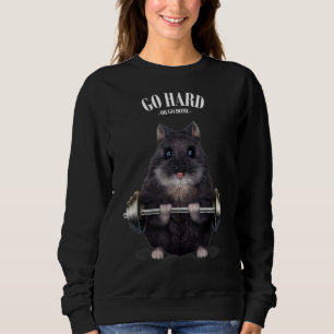 Camiseta Altura de peso do treino de músculo de hamster anã
